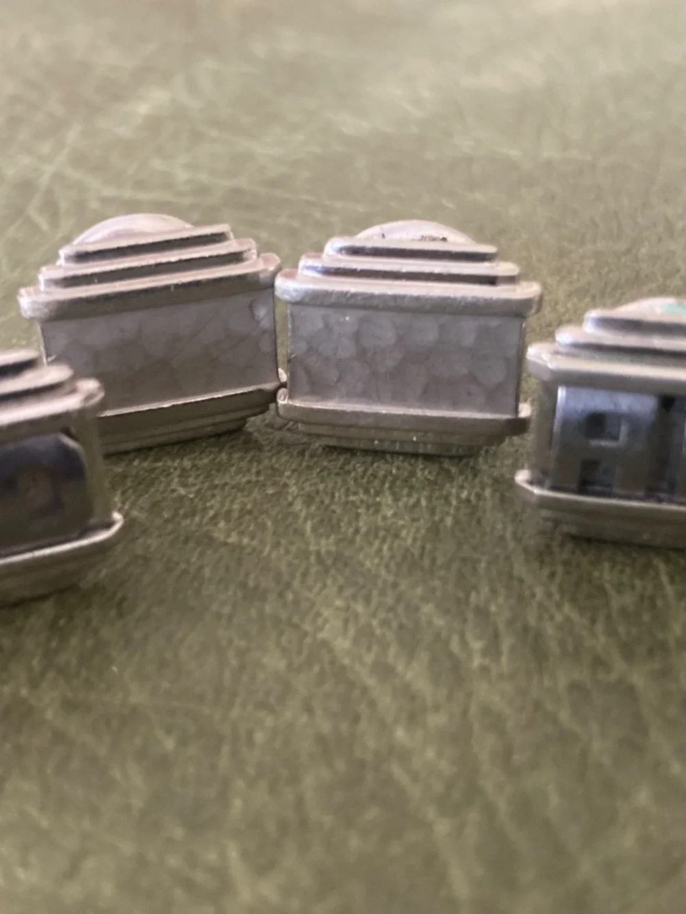 Vintage Art Deco AD Monogram Kum-A-Part Cufflinks Baer & Wilde USA 1923